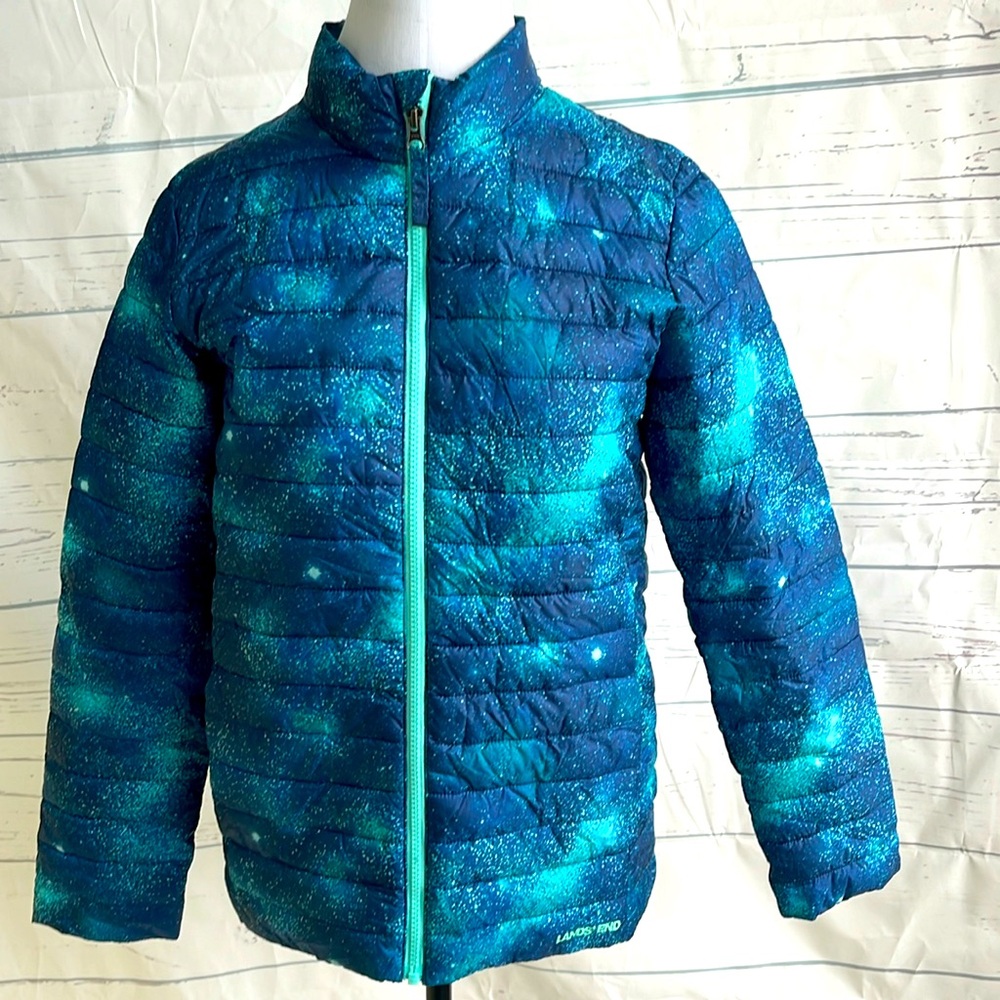 Lands end feather free insulated packable galaxy jacket size XL